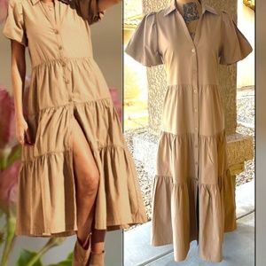 Brochu Walker Tan Midi Dress